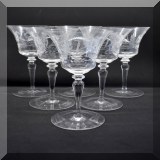 G50. Set of glasses with floral cuts. 
